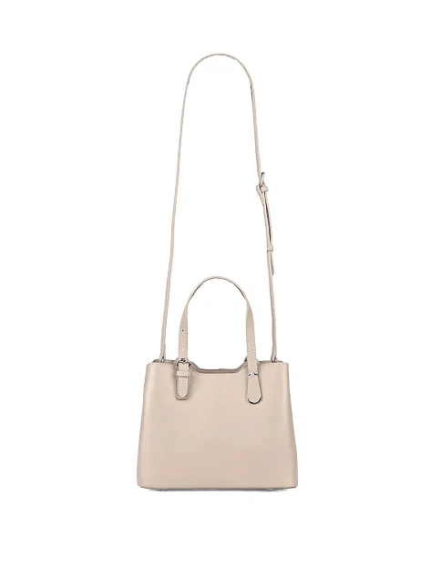 Женская сумка кожаная бежевая - фото 4 - Miraton