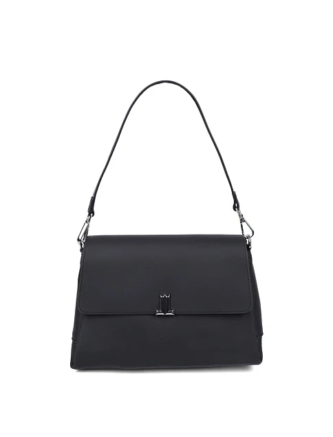 Женская сумка через плечо кожаная черная - фото 1 - Miraton