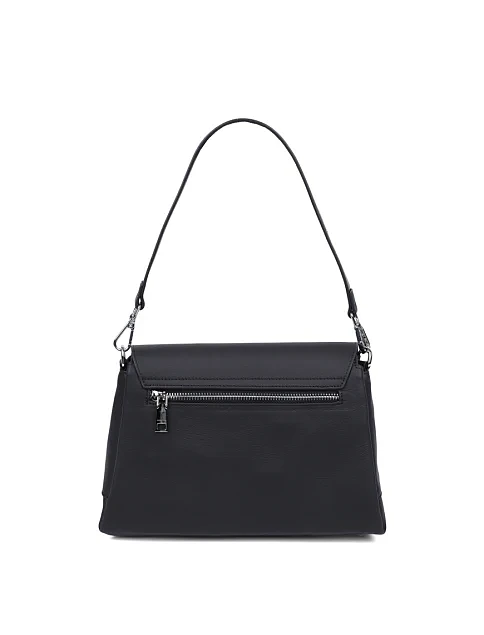 Женская сумка через плечо кожаная черная - фото 3 - Miraton