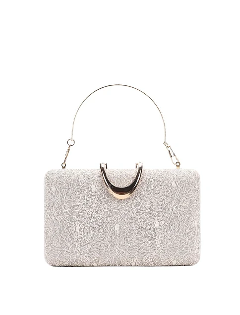 Женский клатч тканевый бежевый - фото 1 - Miraton