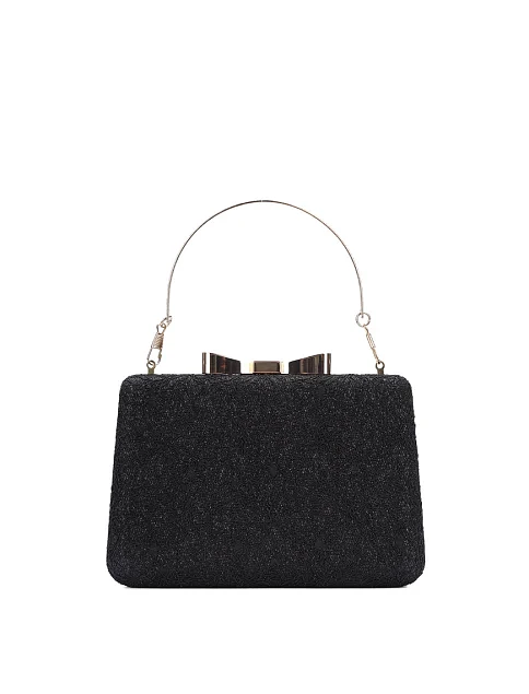 Женский клатч тканевый черный - фото 1 - Miraton