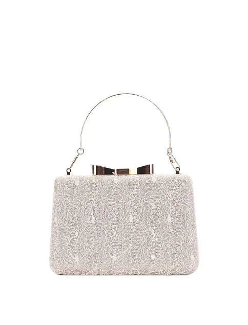 Женский клатч тканевый бежевый - фото 1 - Miraton