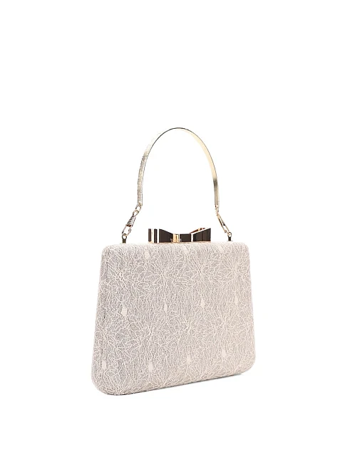 Женский клатч тканевый бежевый - фото 2 - Miraton