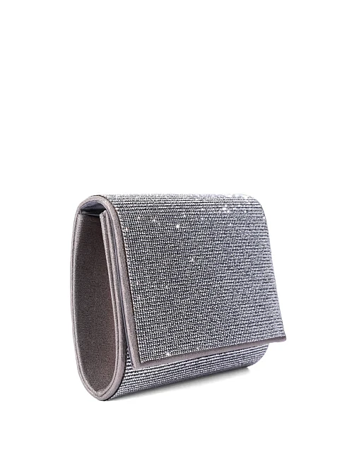 Женская сумка с камнями серая - фото 2 - Miraton