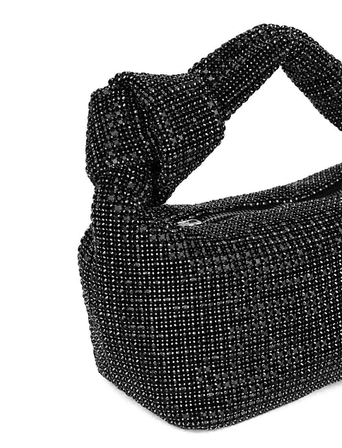 Женская сумка с камнями черная - фото 5 - Miraton