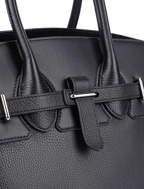 Женская сумка кожаная черная - фото 5 - Miraton