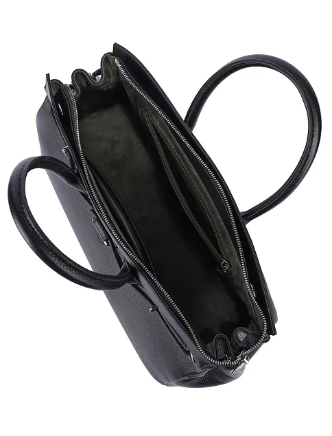 Женская сумка кожаная черная - фото 6 - Miraton