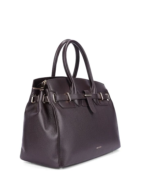 Женская сумка кожаная коричневая - фото 3 - Miraton