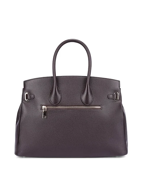 Женская сумка кожаная коричневая - фото 4 - Miraton