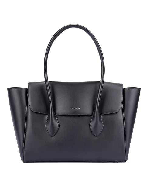 Женская сумка кожаная черная - фото 1 - Miraton