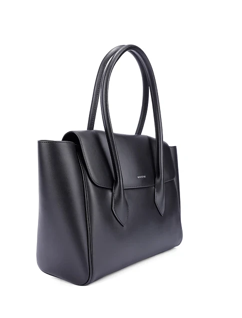 Женская сумка кожаная черная - фото 3 - Miraton