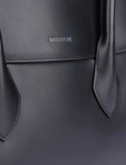 Женская сумка кожаная черная - фото 5 - Miraton