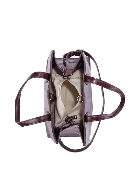 Женская сумка кожаная бордовая - фото 7 - Miraton