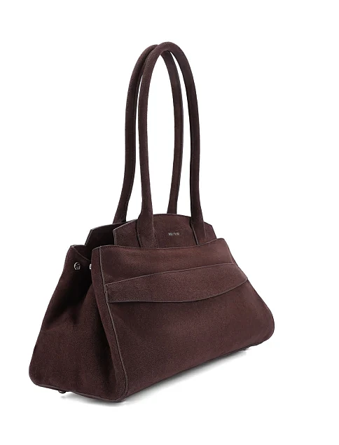 Женская сумка замшевая коричневая - фото 3 - Miraton