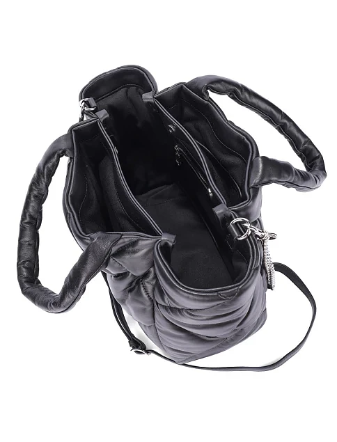 Женская сумка кожаная черная - фото 6 - Miraton