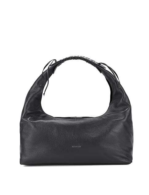 Женская сумка кожаная черная - фото 1 - Miraton