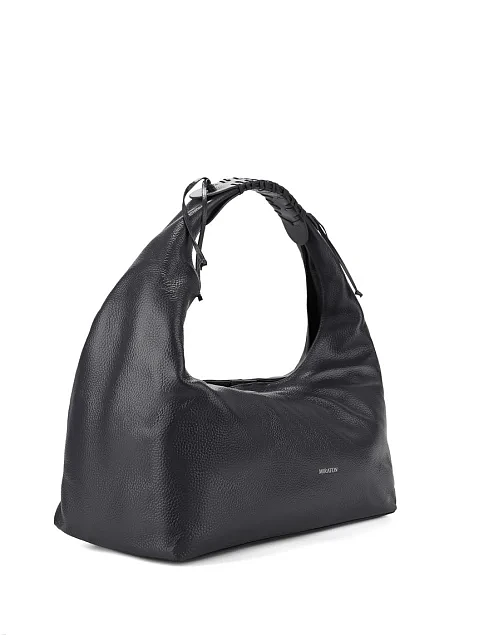 Женская сумка кожаная черная - фото 3 - Miraton