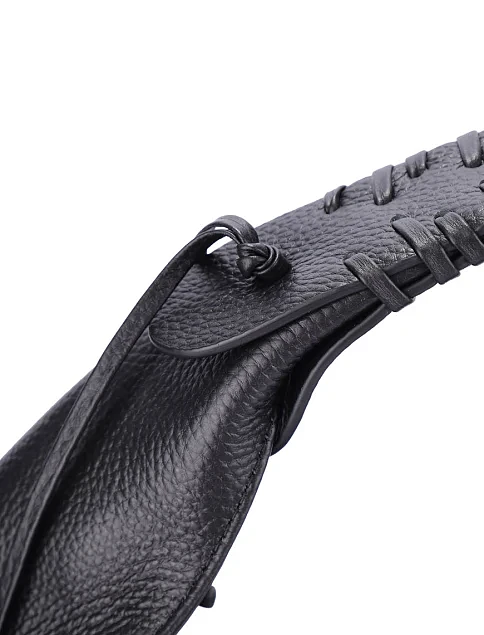 Женская сумка кожаная черная - фото 5 - Miraton