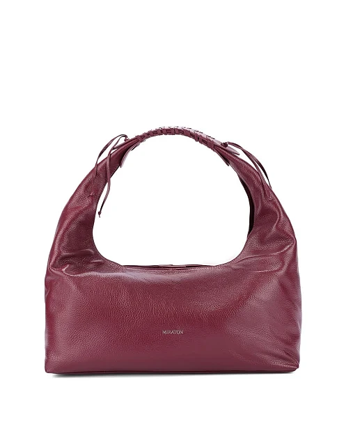 Женская сумка кожаная бордовая - фото 2 - Miraton