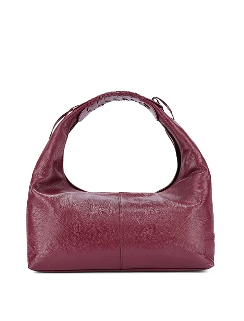 Женская сумка кожаная бордовая - фото 4 - Miraton