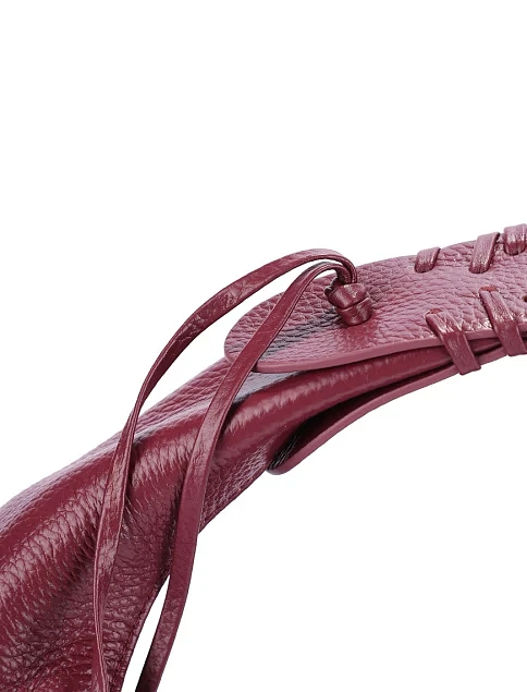 Женская сумка кожаная бордовая - фото 5 - Miraton