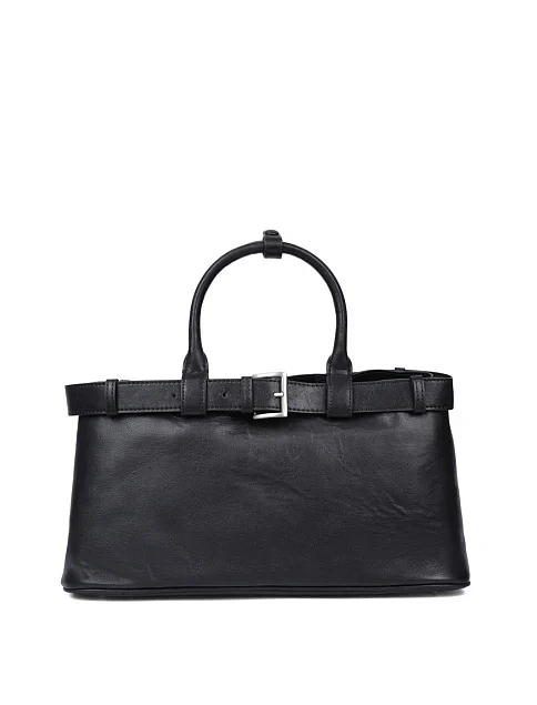 Женская сумка кожаная черная - фото 1 - Miraton