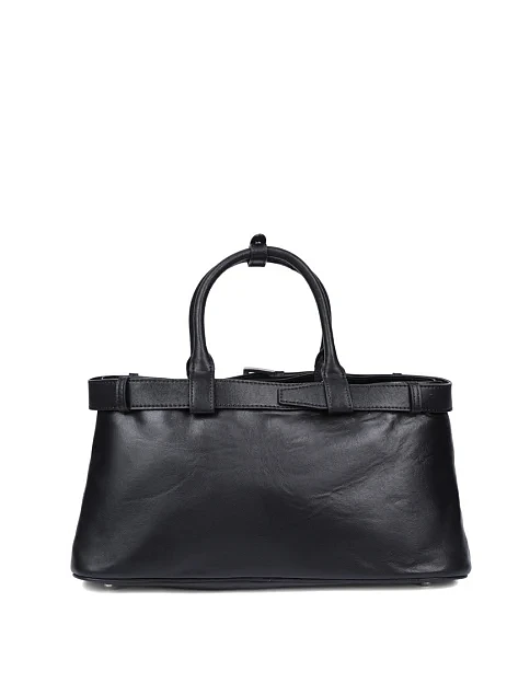 Женская сумка кожаная черная - фото 4 - Miraton