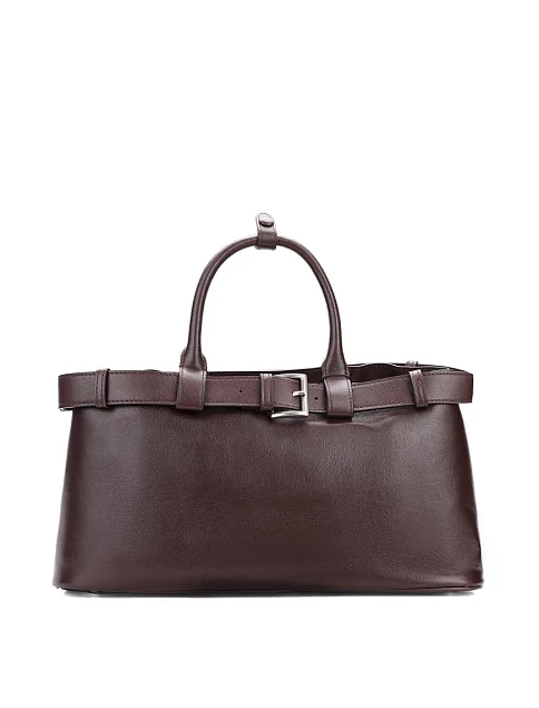 Женская сумка кожаная коричневая - фото 1 - Miraton