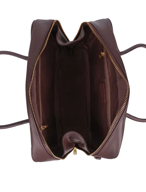 Женская сумка тоут кожаная коричневая - фото 6 - Miraton