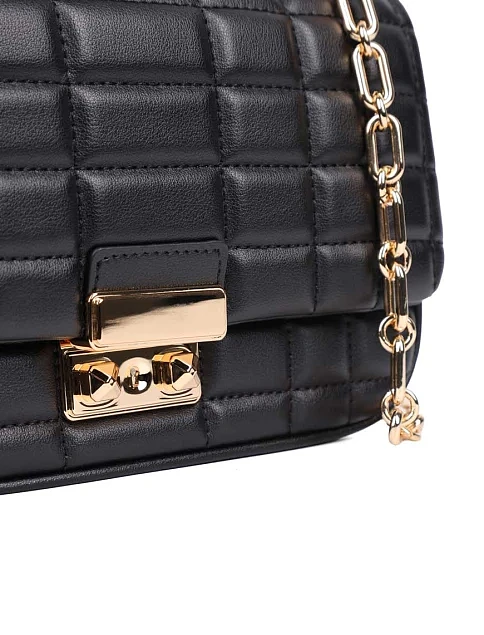 Жіноча сумка крос-боді шкіряна чорна - фото 5 - Miraton