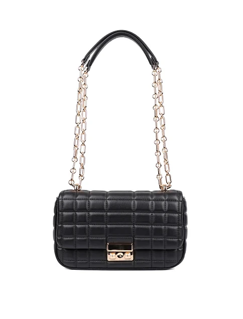 Жіноча сумка крос-боді шкіряна чорна - фото 7 - Miraton