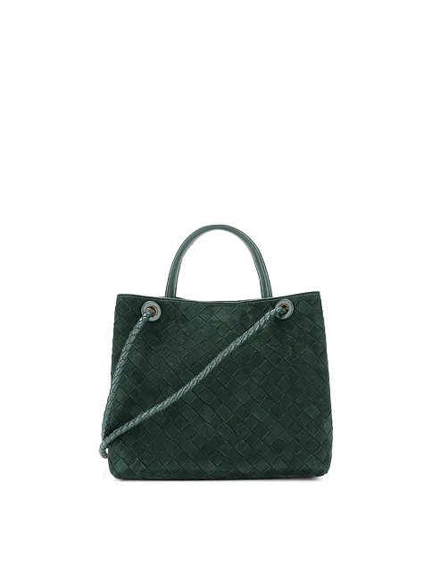 Женская сумка кожаная зеленая - фото 5 - Miraton