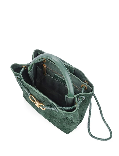 Женская сумка кожаная зеленая - фото 8 - Miraton