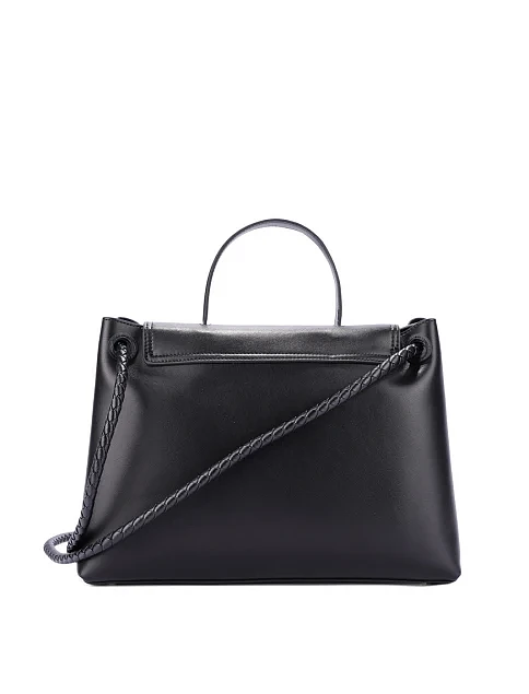 Женская сумка кожаная черная - фото 4 - Miraton