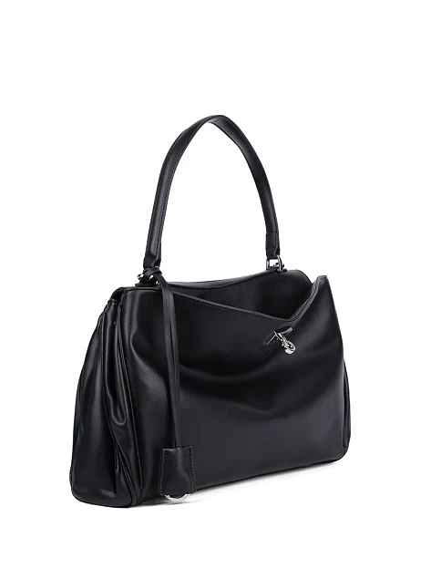 Женская сумка кожаная черная - фото 3 - Miraton