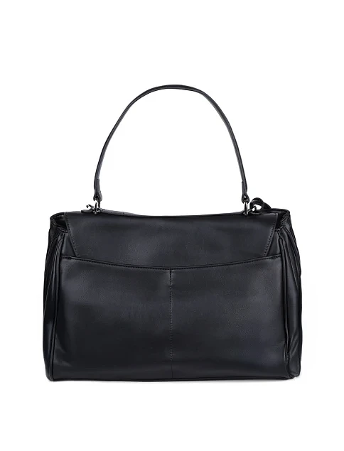 Женская сумка кожаная черная - фото 4 - Miraton