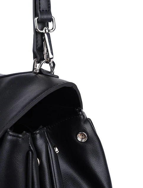 Женская сумка кожаная черная - фото 5 - Miraton