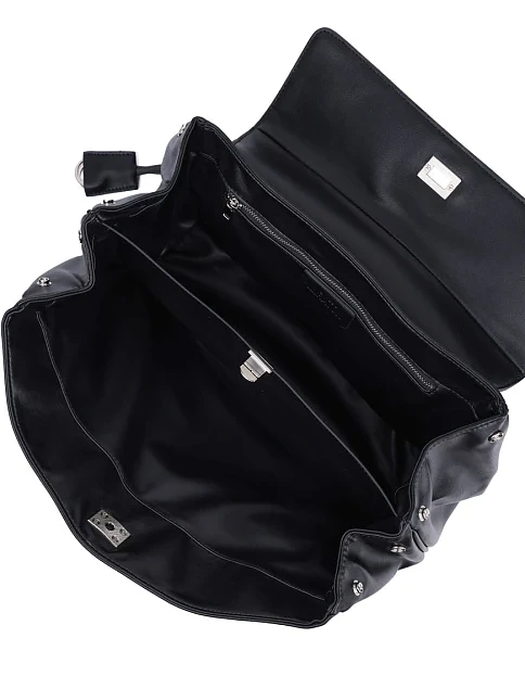 Женская сумка кожаная черная - фото 6 - Miraton