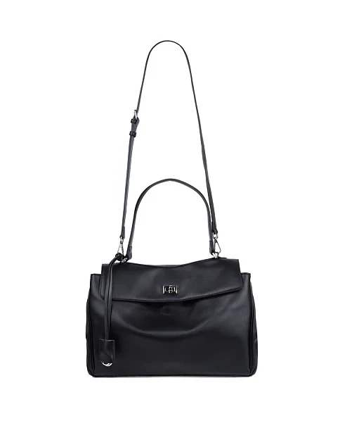 Женская сумка кожаная черная - фото 7 - Miraton