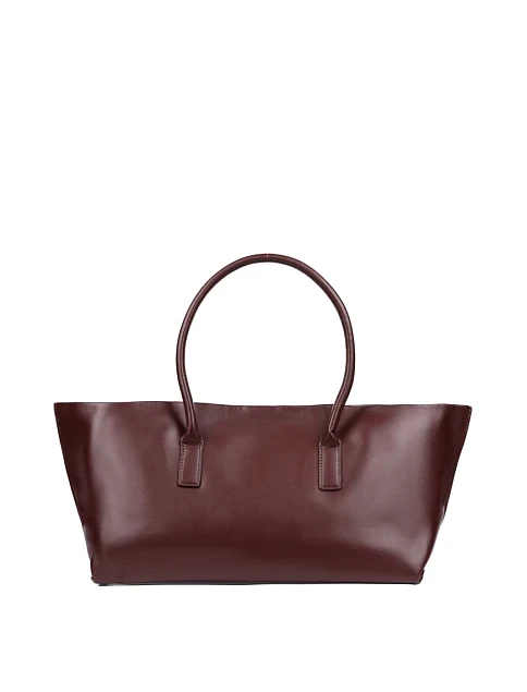 Женская сумка кожаная коричневая - фото 4 - Miraton