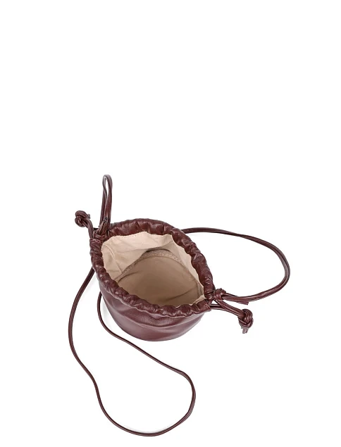 Женская сумка кожаная коричневая - фото 7 - Miraton