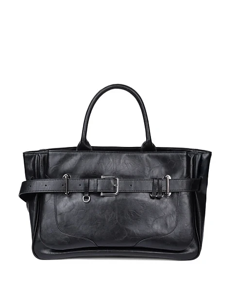 Женская сумка кожаная черная - фото 1 - Miraton