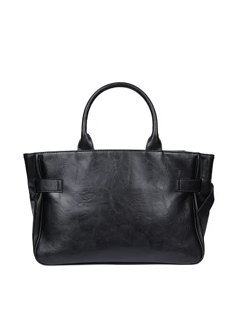 Женская сумка кожаная черная - фото 4 - Miraton