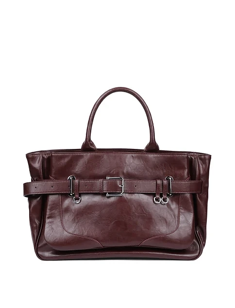 Женская сумка кожаная бордовая - фото 1 - Miraton