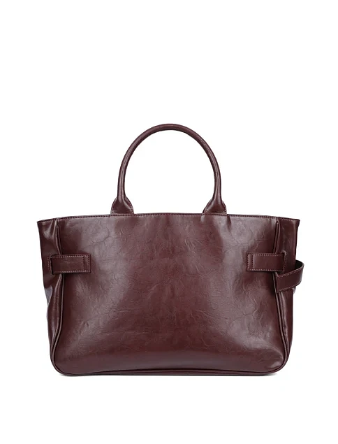 Женская сумка кожаная бордовая - фото 4 - Miraton