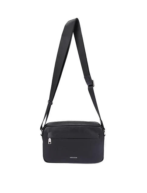 Чоловіча сумка крос-боді шкіряна синя - фото 7 - Miraton