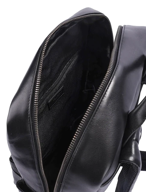 Мужской рюкзак кожаный черный - фото 4 - Miraton