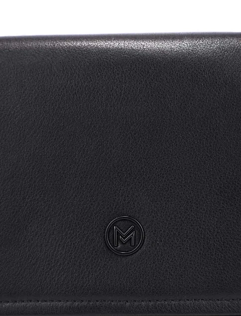 Мужская сумка мессенджер кожаная черная - фото 5 - Miraton