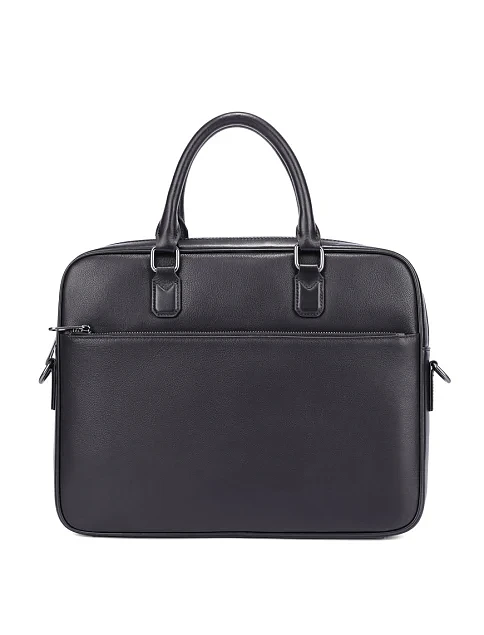 Чоловічий портфель шкіряний чорний - фото 1 - Miraton