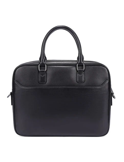 Чоловічий портфель шкіряний чорний - фото 3 - Miraton